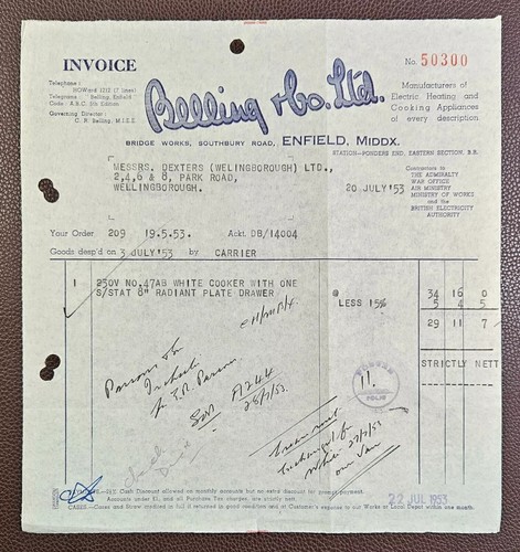 1953 belling electric - belling, co.,