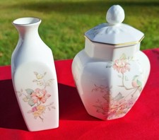 1985 Royal Doulton “Mystic Dawn” HN5103 Bud Vase  & Lidded Jar, Fine Bone China