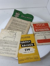 Collectable Triumph Cycle 1950s Cycle Raleigh Handbook