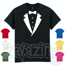 TUXEDO UNISEX T-SHIRT -- S - 5XL -- STAG NIGHT FUNNY SUIT FANCY DRESS UP PARTY