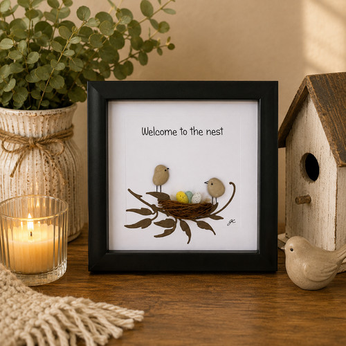 Pebble art new baby - pebble,
