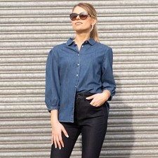 F&F Womens Denim Shirt Blue