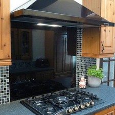 Black Glass Splashback -