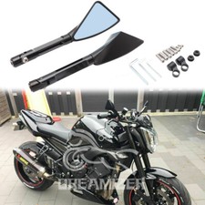Motorcycle Black Triangle Rearview Side Mirrors For Yamaha MT07 MT09 2014-2022