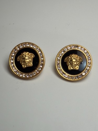 Versace round stud earrings - versace,