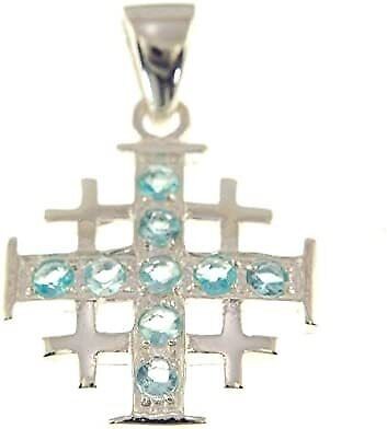 Jerusalem cross silver - jerusalem, pendant