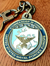 Challenge Coin Key Ring US Army Commander in Chief US Naval Forces Europe