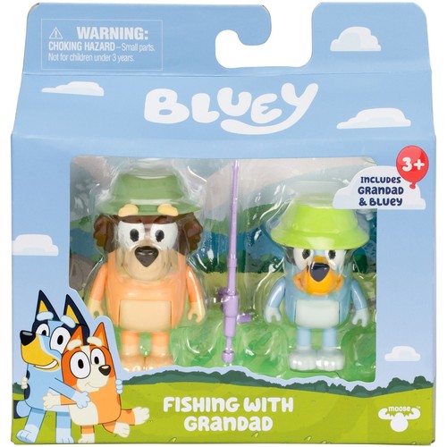 Bluey fishing with grandad - bluey,