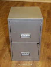 Small 2 Drawer Metal Filing Cabinet - Lockable - With Keys