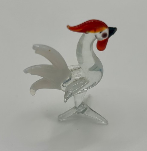 Vintage art glass cockerel - vintage,