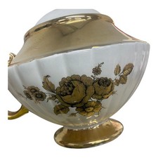 Ellgreave Gold Lustre Teapot Gold Floral Design Vintage Antique Collectable