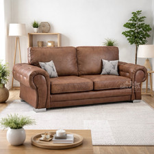 Verona Leather Suede Sofa Set