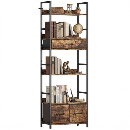 Homcom industrial bookshelf - industrial,