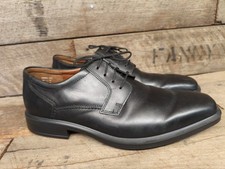 Hotter Consul Mens Black Leather Shoes Size 9