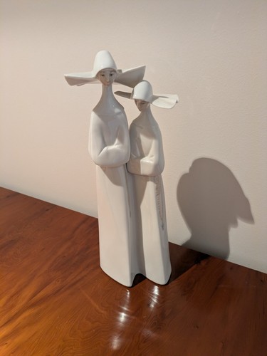Lladro vintage two nuns - two,