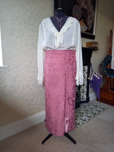 Edwardian maxi skirt pink - maxi, skirt,