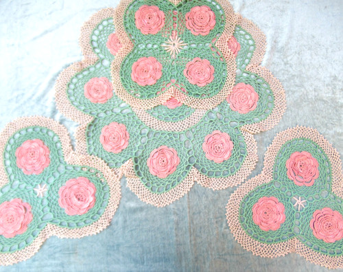 Hand crocheted doilies - hand,