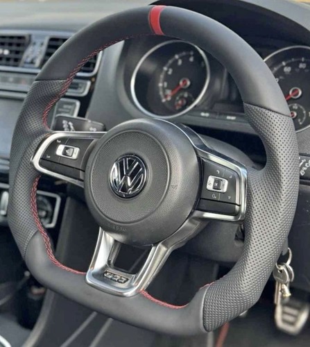 Leather steering wheel - for, vw