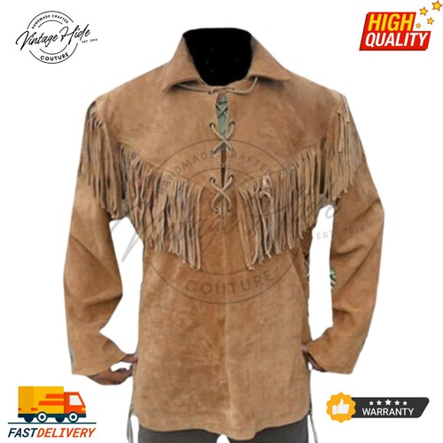 Mens western suede fringe - western,