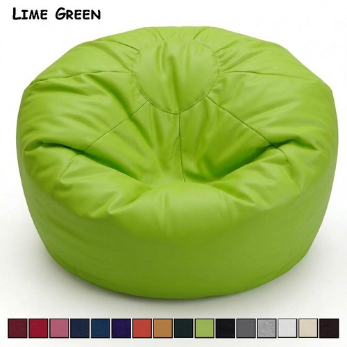 Faux leather large bean bags - leather,