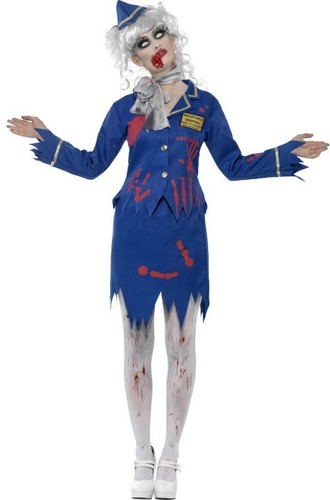 Bloody zombie stewardess - bloody,
