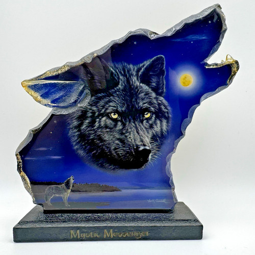 Bradford exchange wolf plaque - bradford,