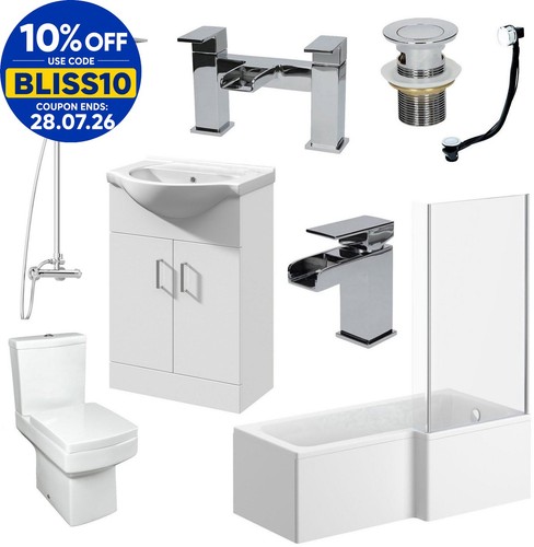 Complete bathroom suite - bathroom, l