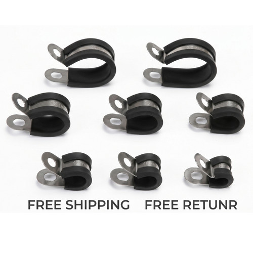Rubber lined clips cable - clips,