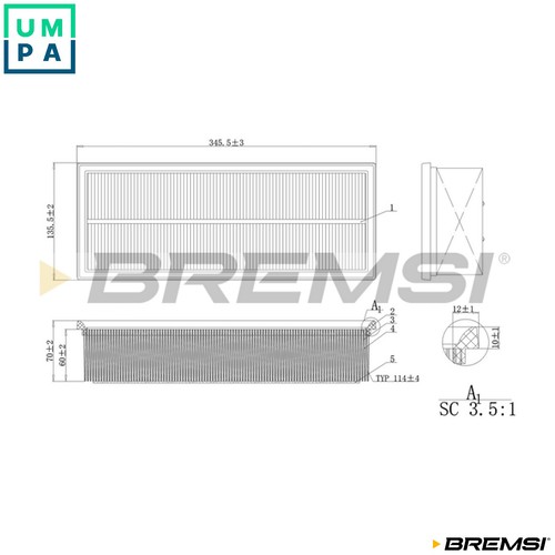 Air filter fa0215 for skoda - filter,