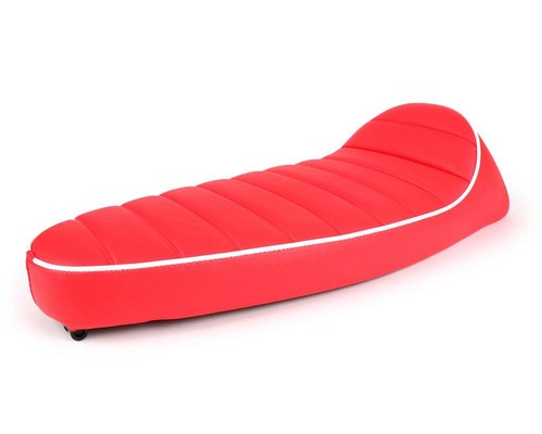 Seat red white fastback - red, /