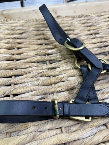 Black brass leather - brass,