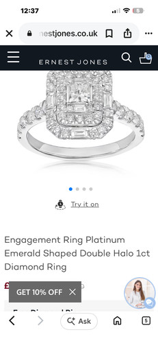 Ernest jones 2ct halo - ernest,