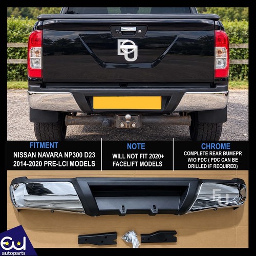 Rear bumper chrome with - rear,