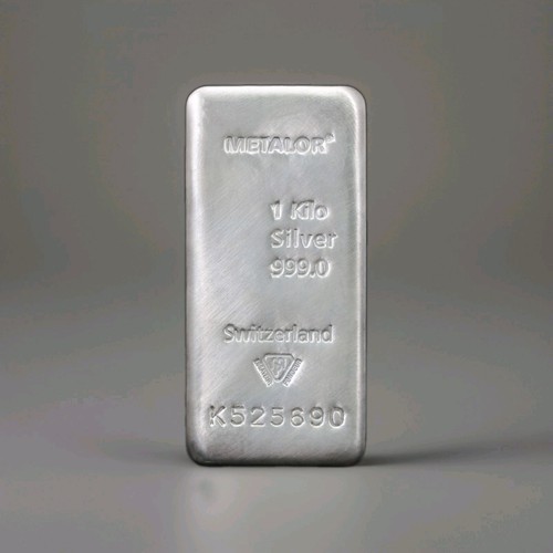 Metalor 1kg silver - silver, bar