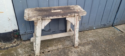 Rustic wooden stool seat - rustic,