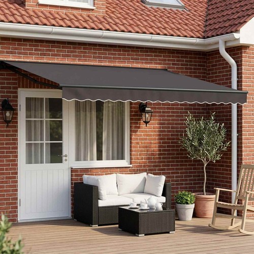 Retractable awning anthracite - awning,