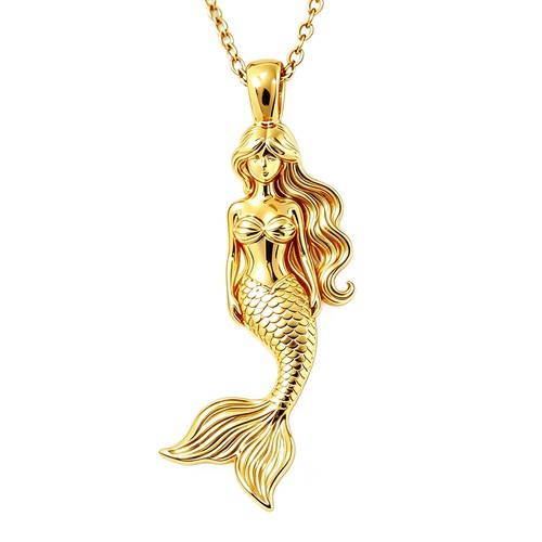 Mermaid pendant necklace - mermaid,
