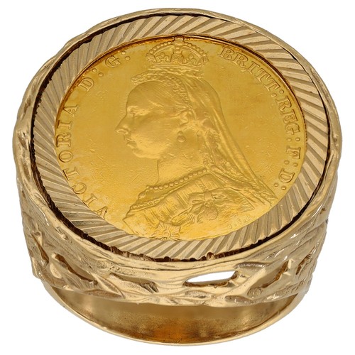 9ct gold ring 16g - gold, mounted