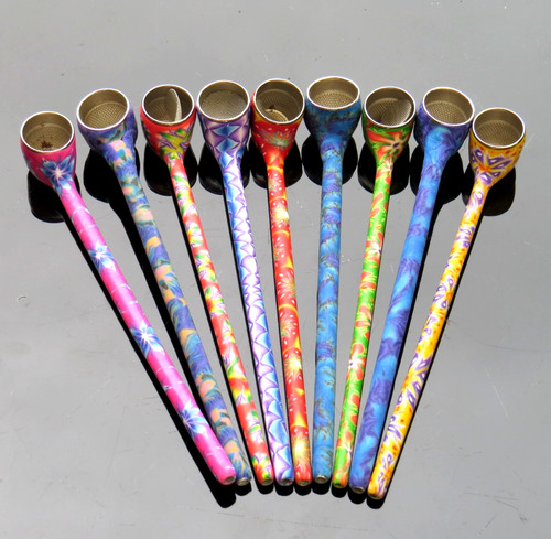 Clay fimo tobacco pipe long - tobacco,