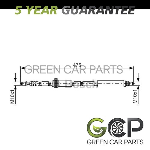 Brake hose front - brake, fits