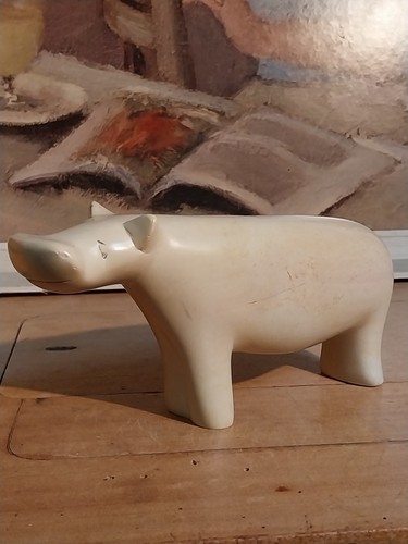 Vintage hand carved soapstone - hand,