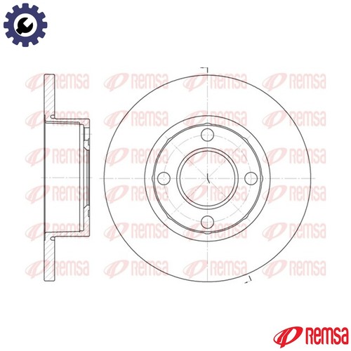 Brake disc 6173 for audi - 2x,