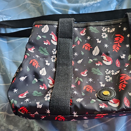 Radley black floral nylon - radley,