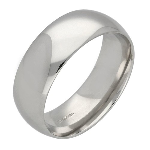 9ct white gold 8mm court - 9ct,