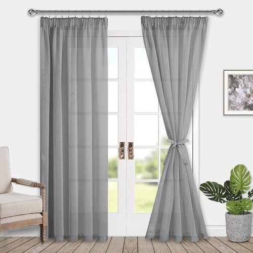 Dwcn grey voile curtains - dwcn,
