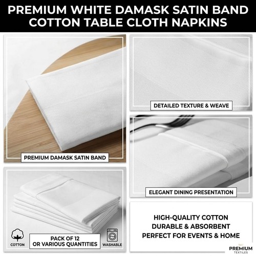Pack 100 cotton napkin - pack, 12-100%