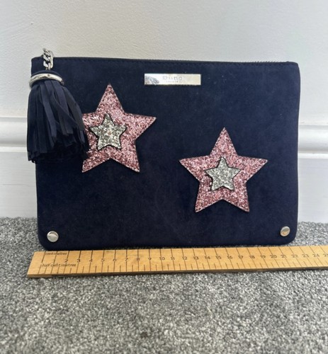 Womens navy star dune clutch - womens,