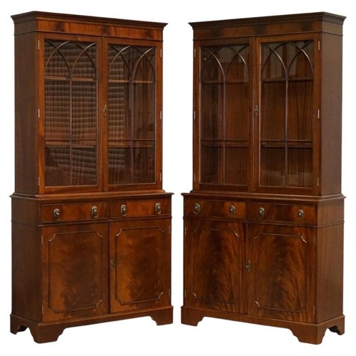 Pair georgian style display - pair,