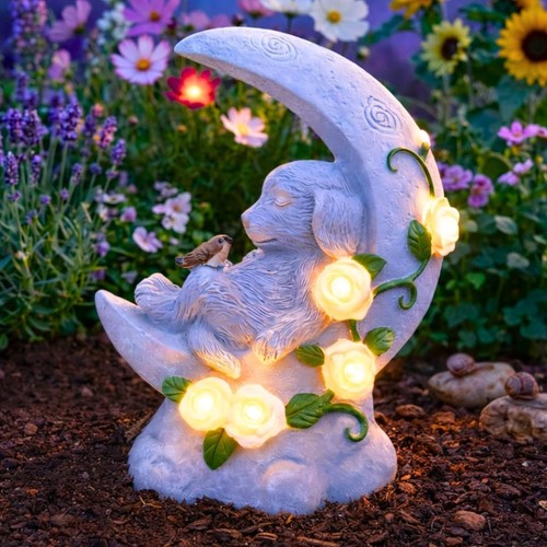 Solar led dog crescent moon - solar,