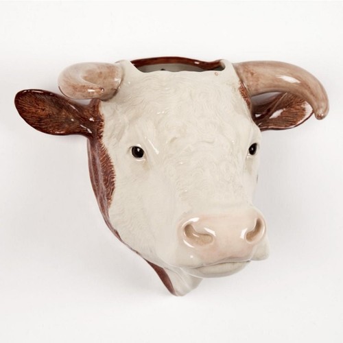Hereford bull wall vase - bull,